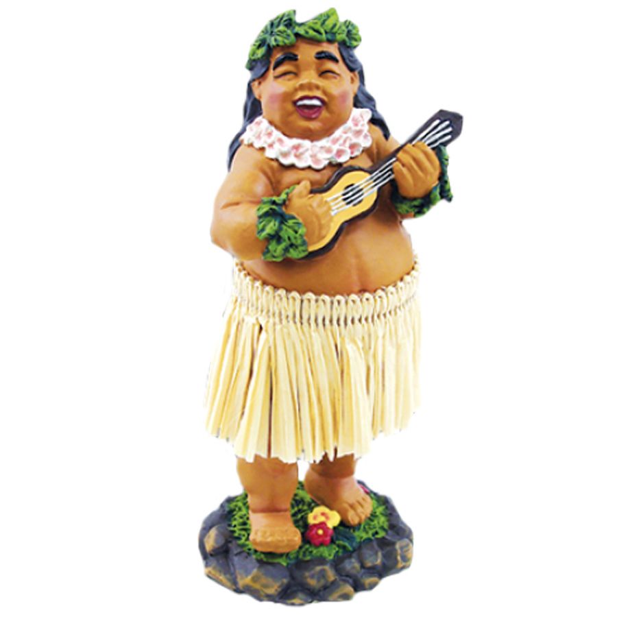 4" Hawaiian Dashboard Hula Boy with Ukulele - Bradda Ed