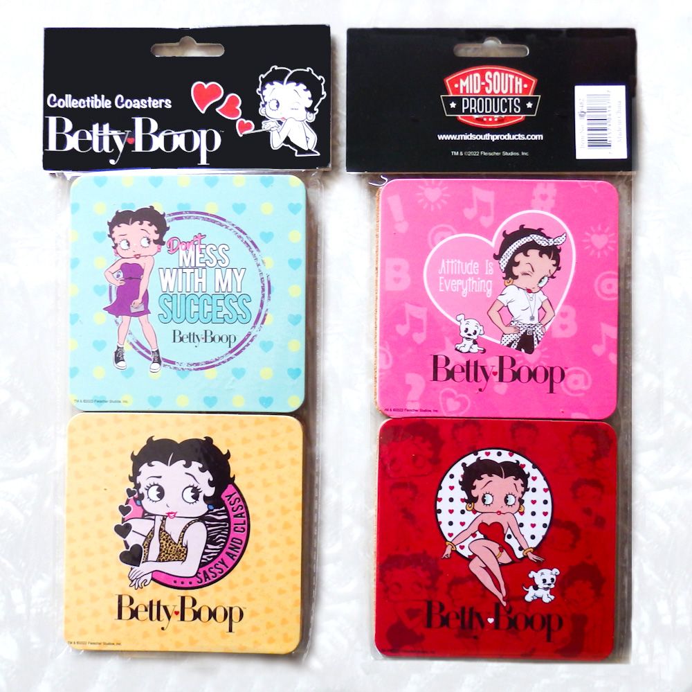 Betty Boop Colourful Coasters - set of 4