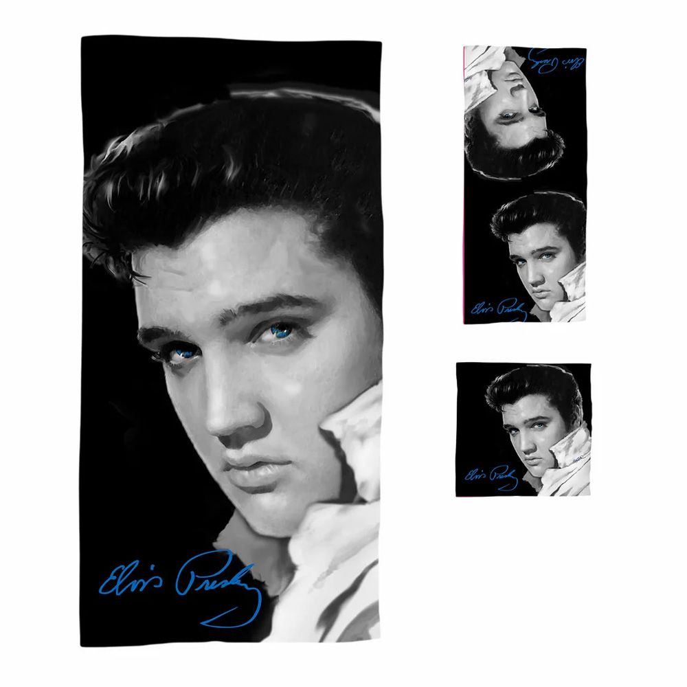 Elvis Presley 3-piece Towel Set - Black and White Portrait