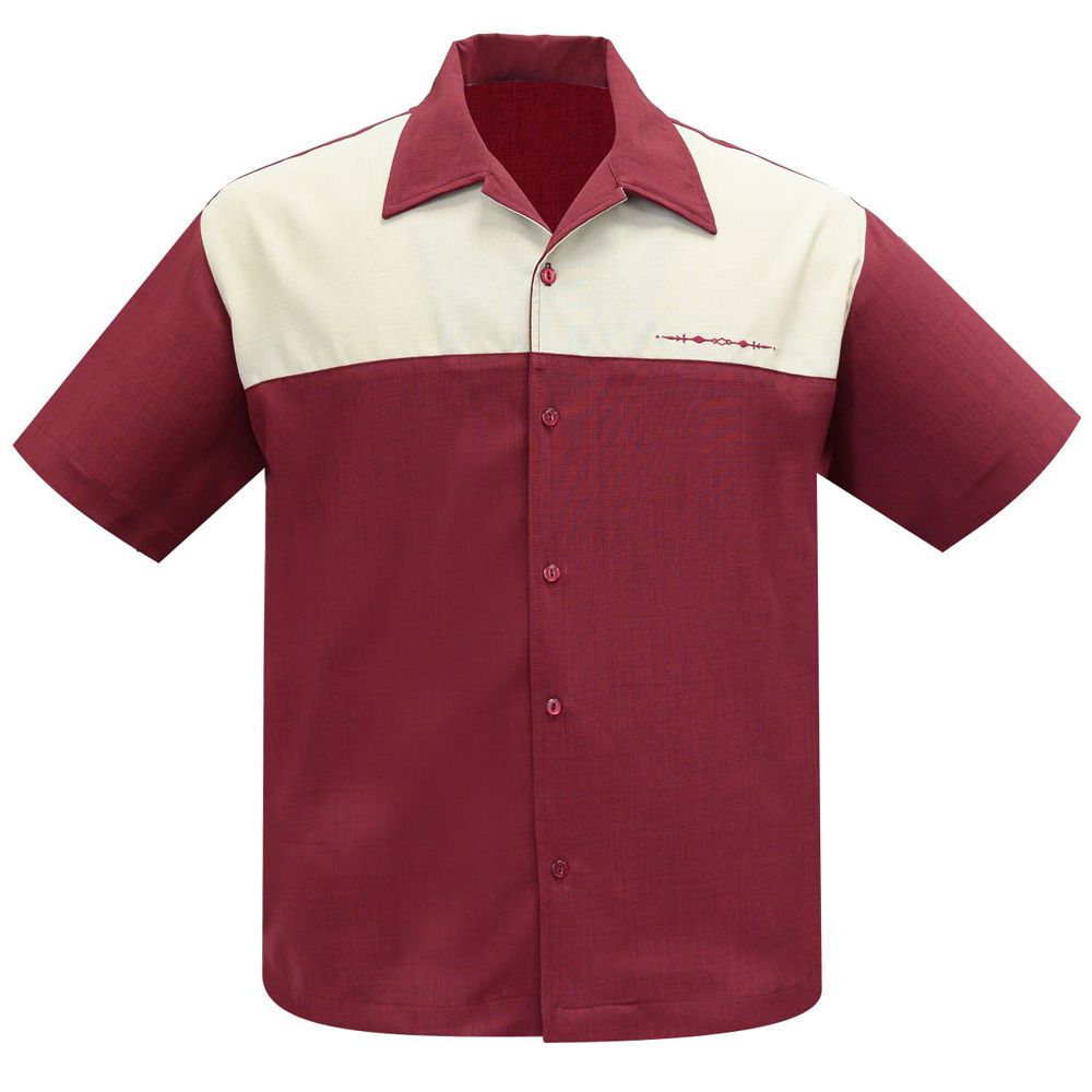 Steady Clothing Earl Button Up Shirt - Burgundy/Stone