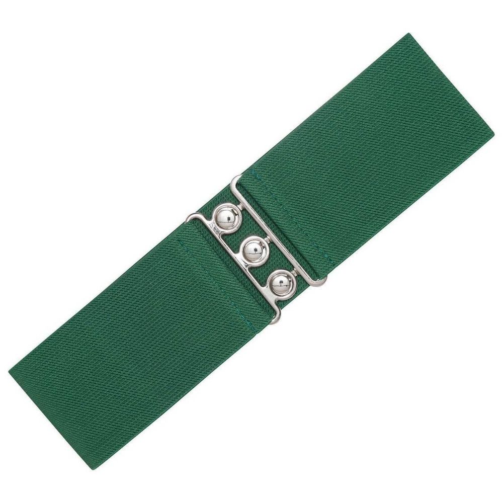 Elastic Cinch Belt - Forest Green