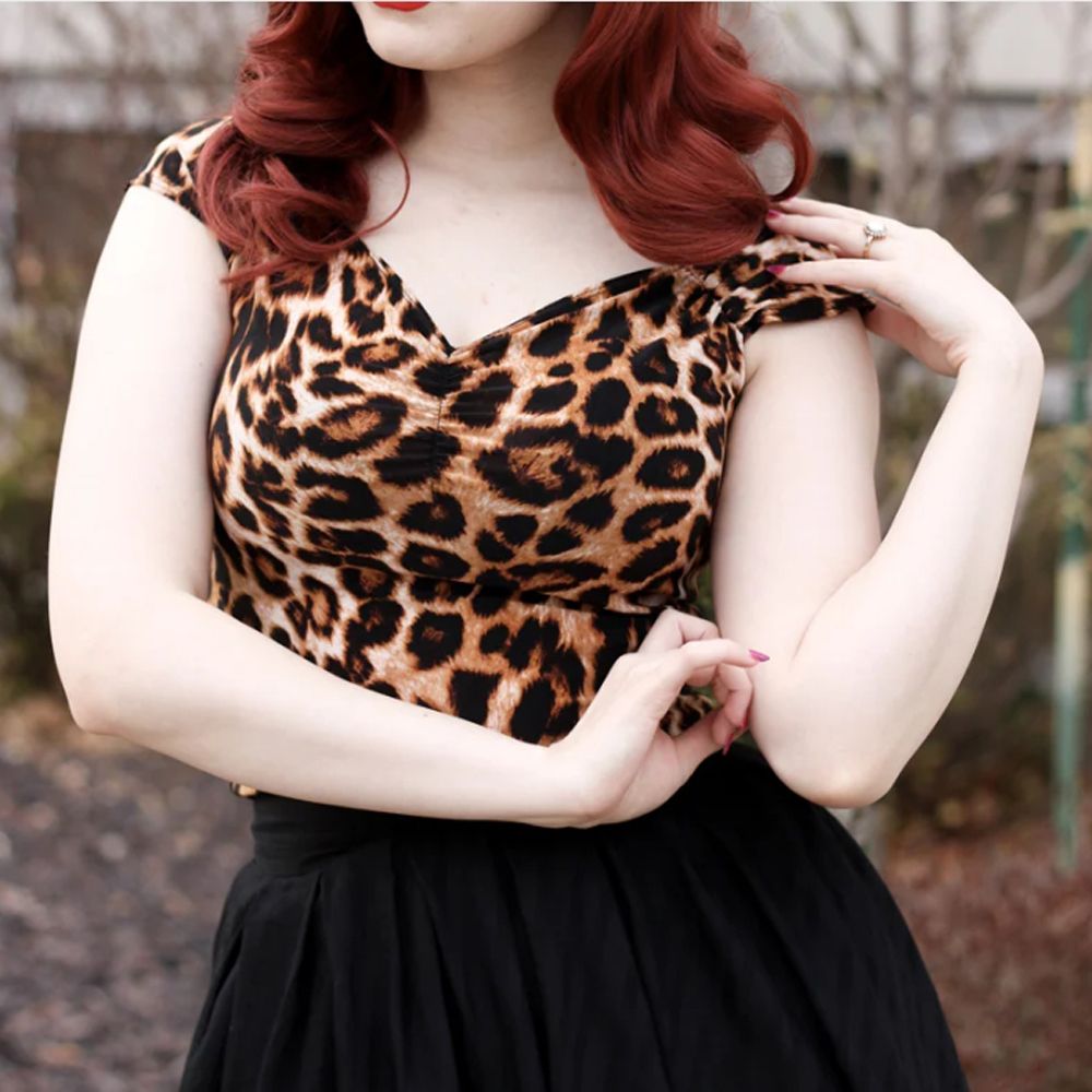 Retrolicious Isabel Leopard Top