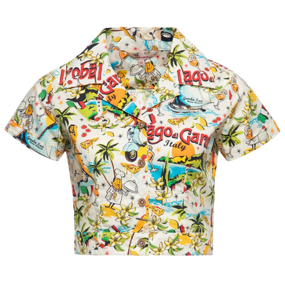Queen Kerosin Hawaiian Blouse - Lago di Garda - size L (UK14)