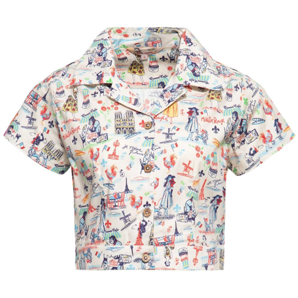 Queen Kerosin Hawaiian Blouse - Paris