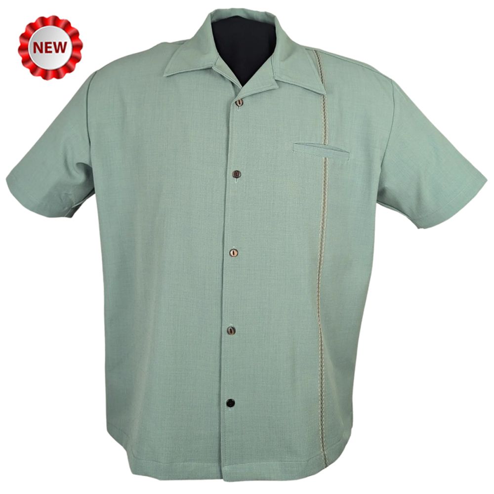 Steady Clothing Retro Ricky Button Up Shirt - Light Teal