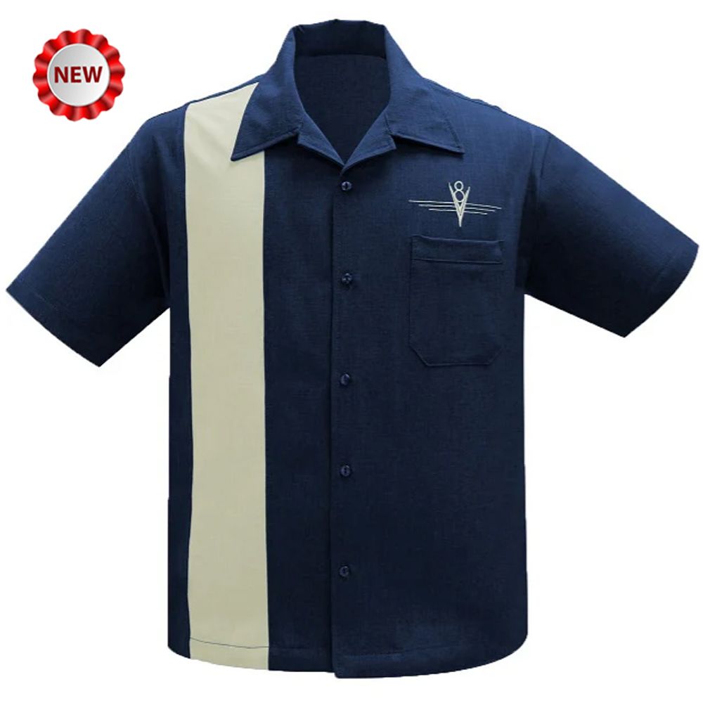 Steady Clothing V8 Classic Button Up Shirt - Navy/Sage