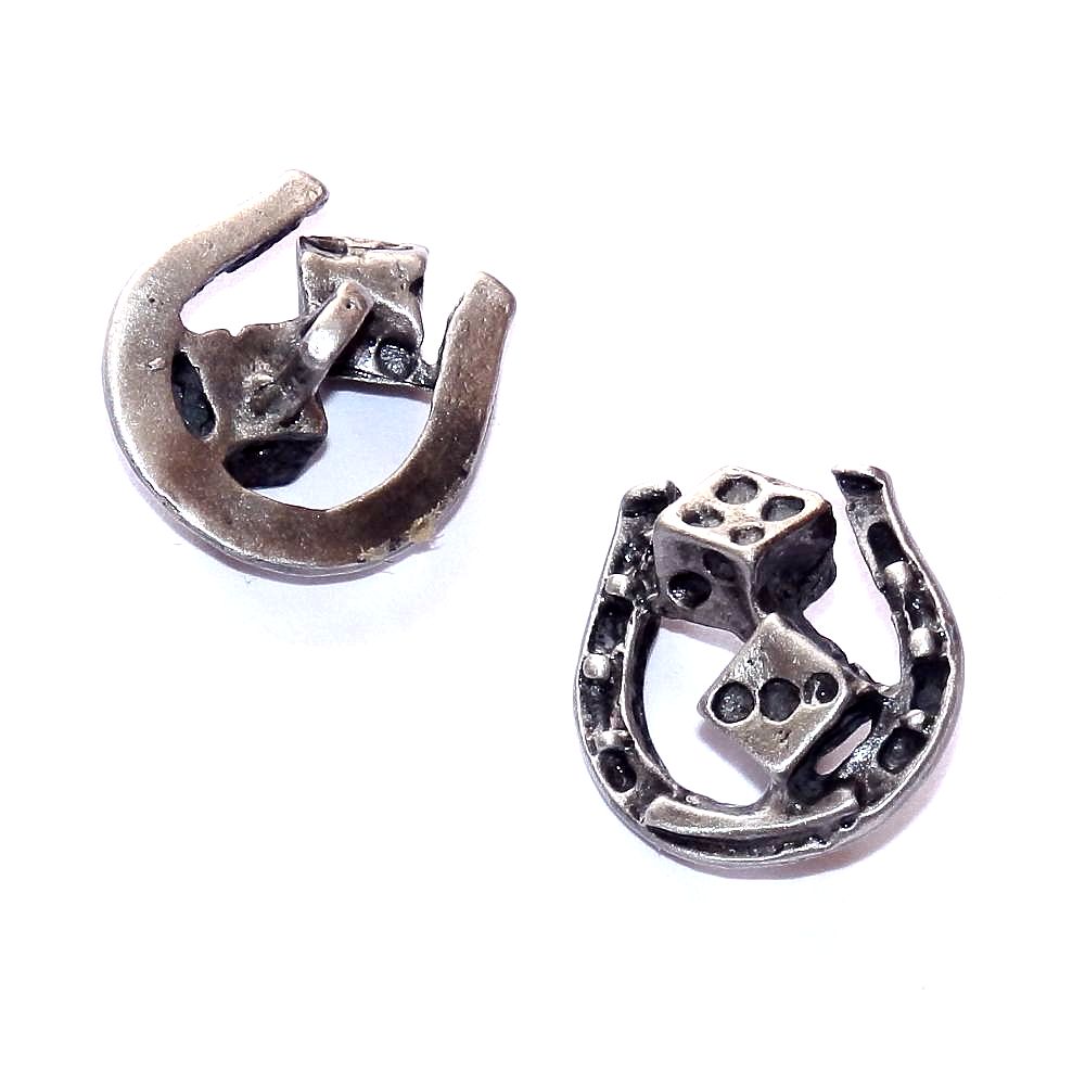 Double Dice Horseshoe Buttons