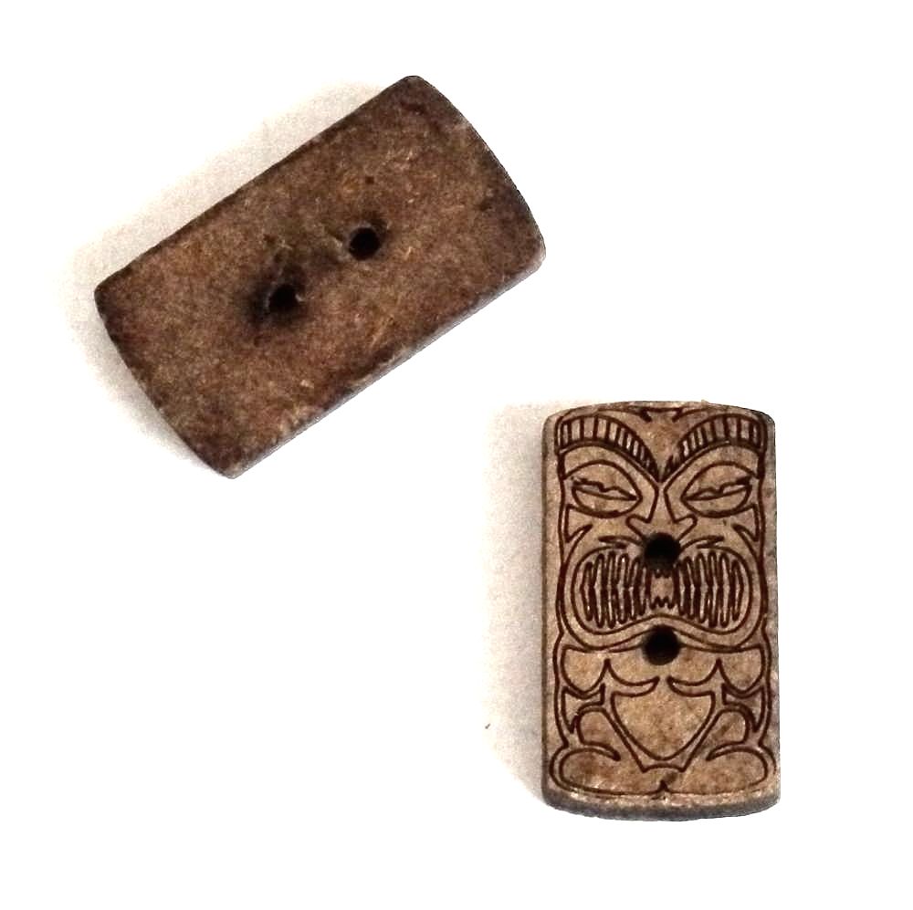 Wooden Tiki Buttons