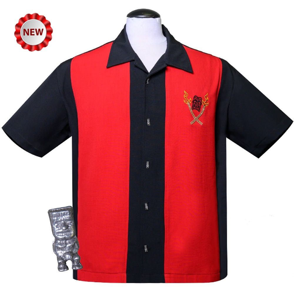 Steady Clothing Tropical Itch Button Up Shirt - Black/Red