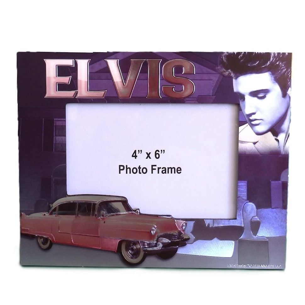 Elvis Presley Metallic Photo Frame - Pink Elvis Caddy Design