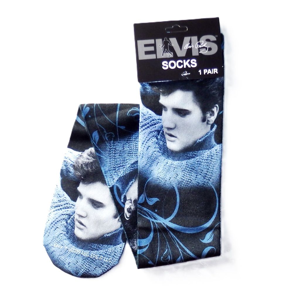 Elvis Presley Tube Socks - Blue Sweater