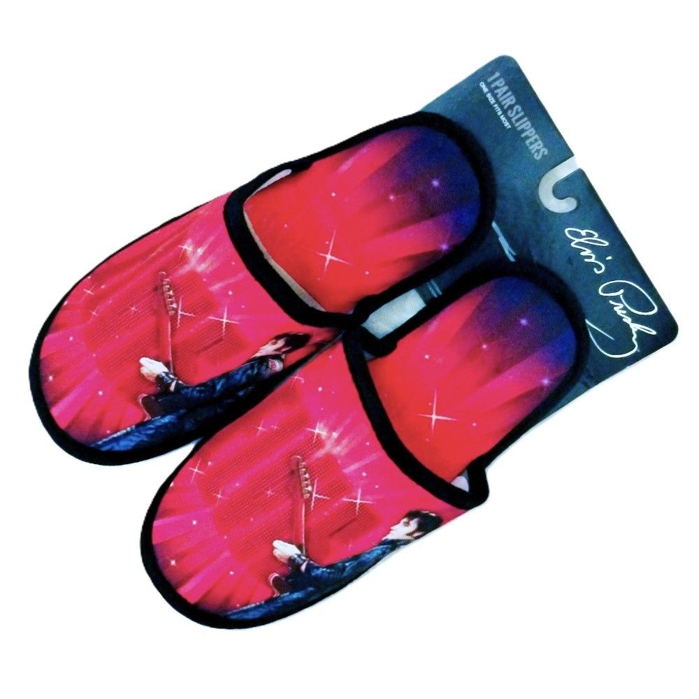 Elvis Presley Slippers - Red Comeback Special