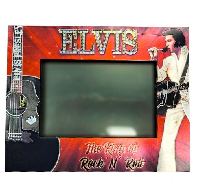 Elvis Presley Metallic Photo Frame - White Jumpsuit