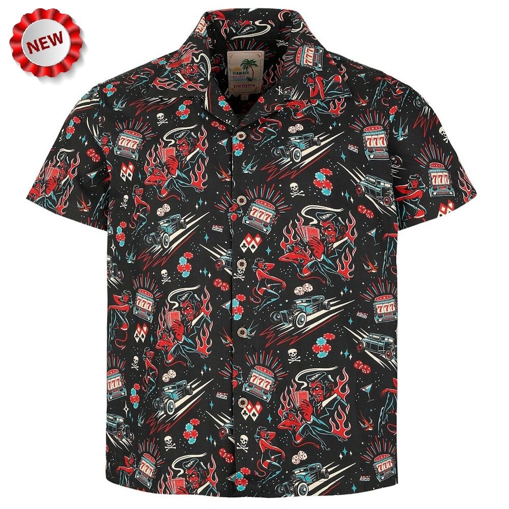 King Kerosin Hawaiian Shirt - Rockabilly Devil