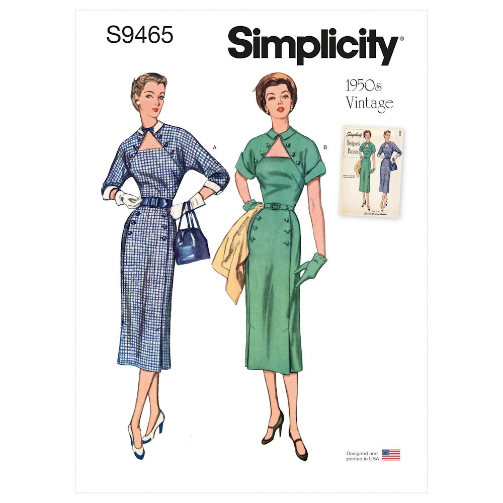 Simplicity S9465 - 1950s vintage style Dress Pattern