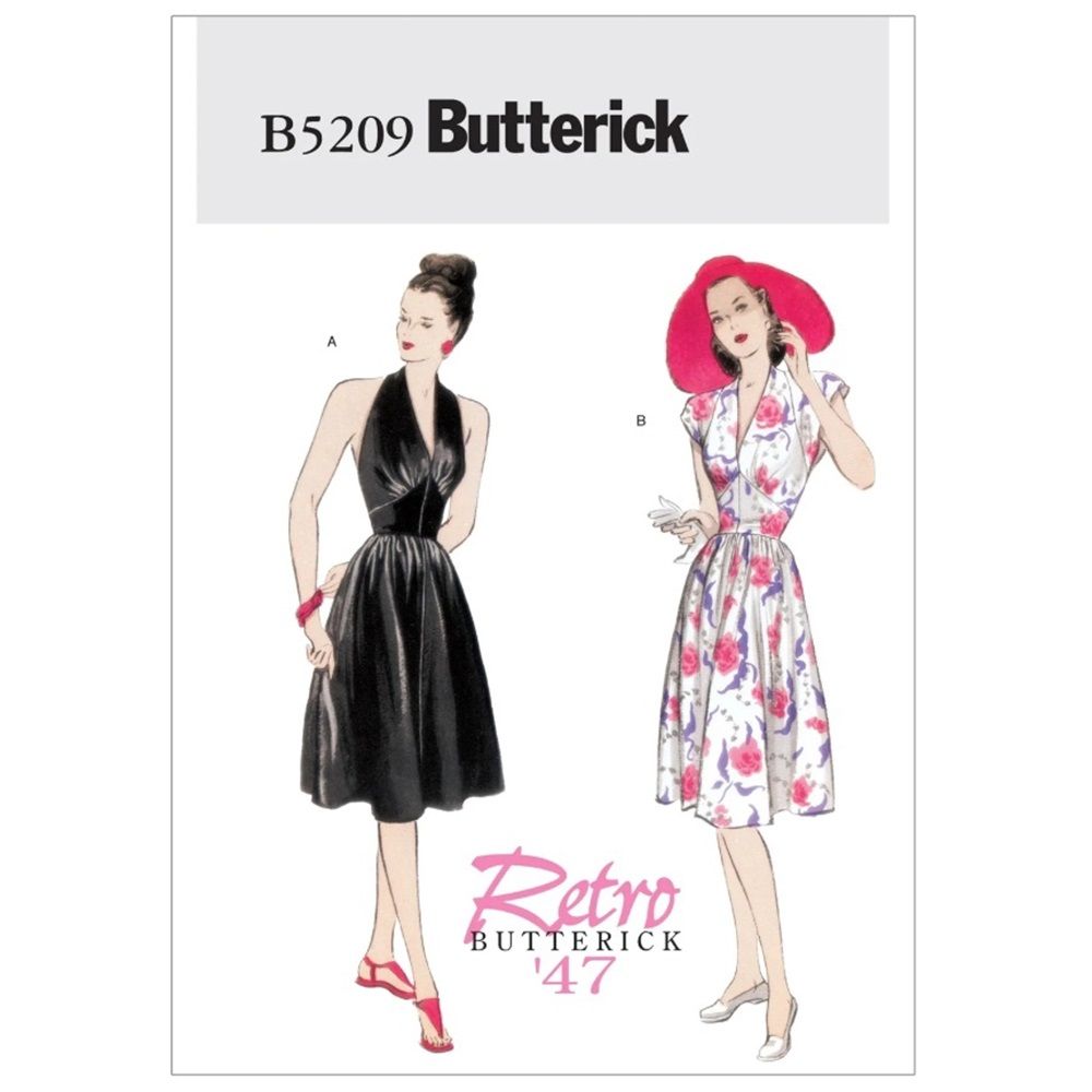 Butterick B5209 - 1947 vintage style Dress Pattern