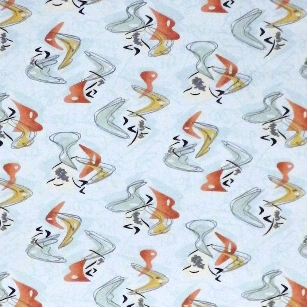 Hoffman A LITTLE RETRO VIBE Canvas Fabric - Ice Blue