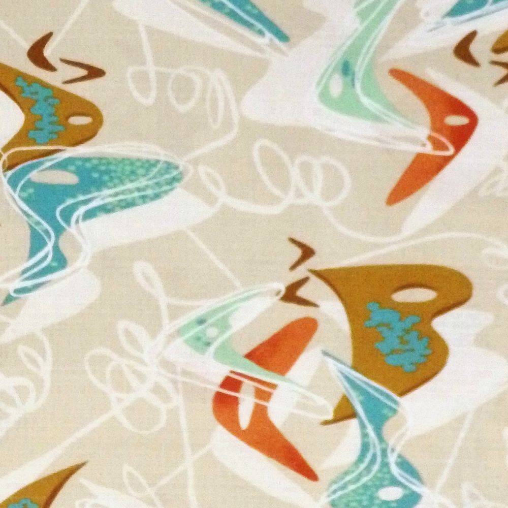 Hoffman RETRO VIBE Barkcloth Style Canvas Fabric - Beach Sand