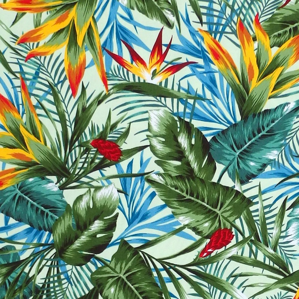 Cosmo Textile EXOTIC BIRD OF PARADISE PALM Canvas Fabric