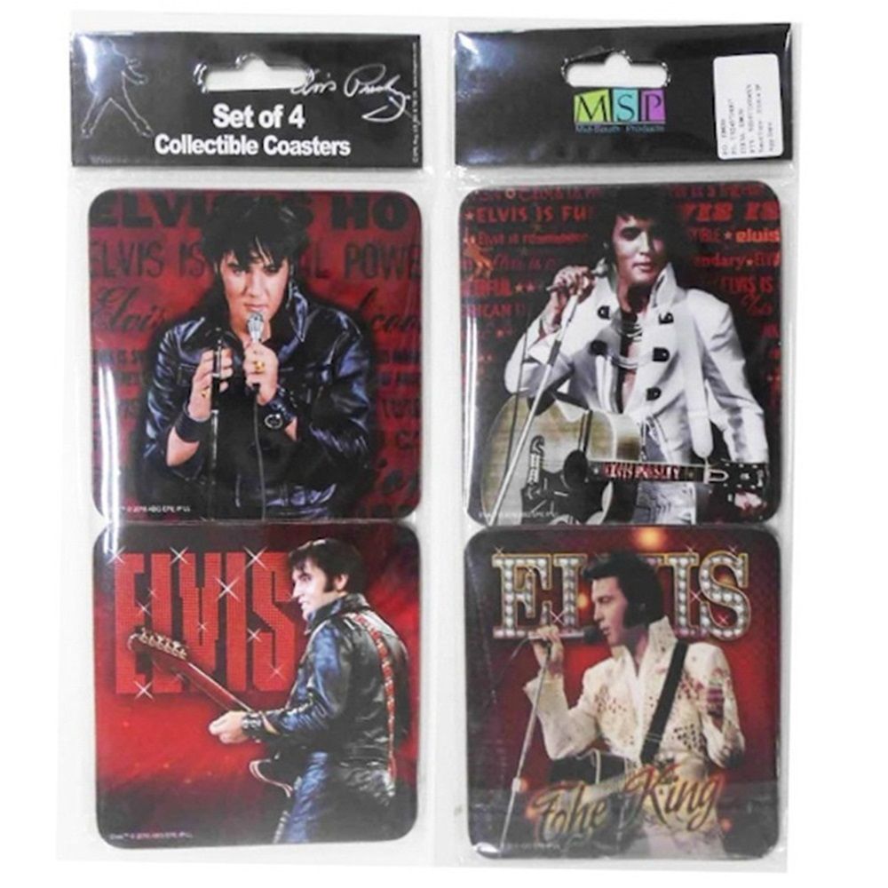 Elvis Presley Cork Backed Coasters - pack of 4
