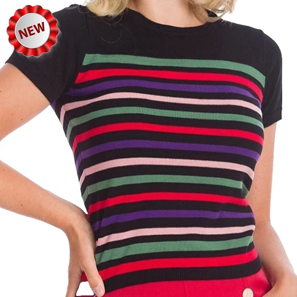 Banned Memory Lane Knitted Top - Black