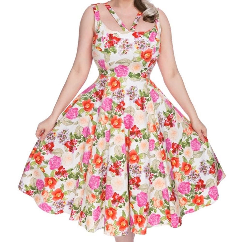 Hearts & Roses Adelise Roses Floral Swing Dress