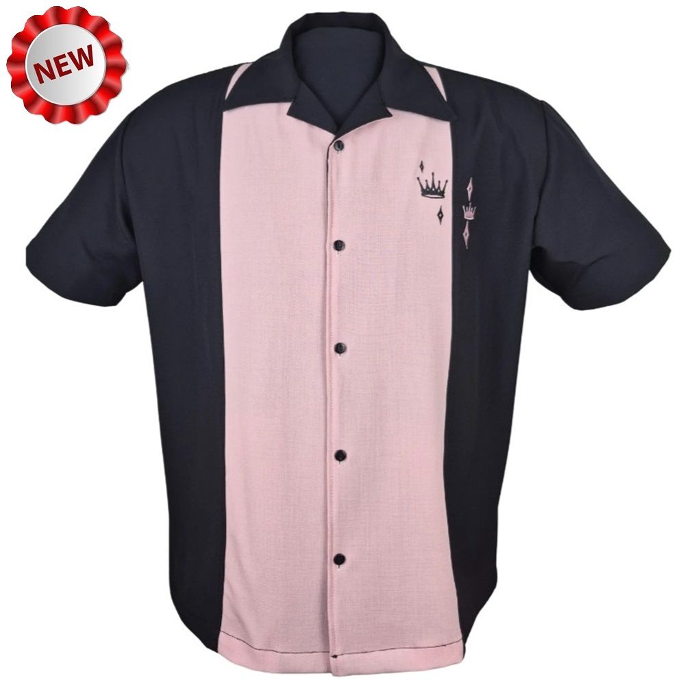 Steady Clothing Contrast Crown Shirt - Black / Pink