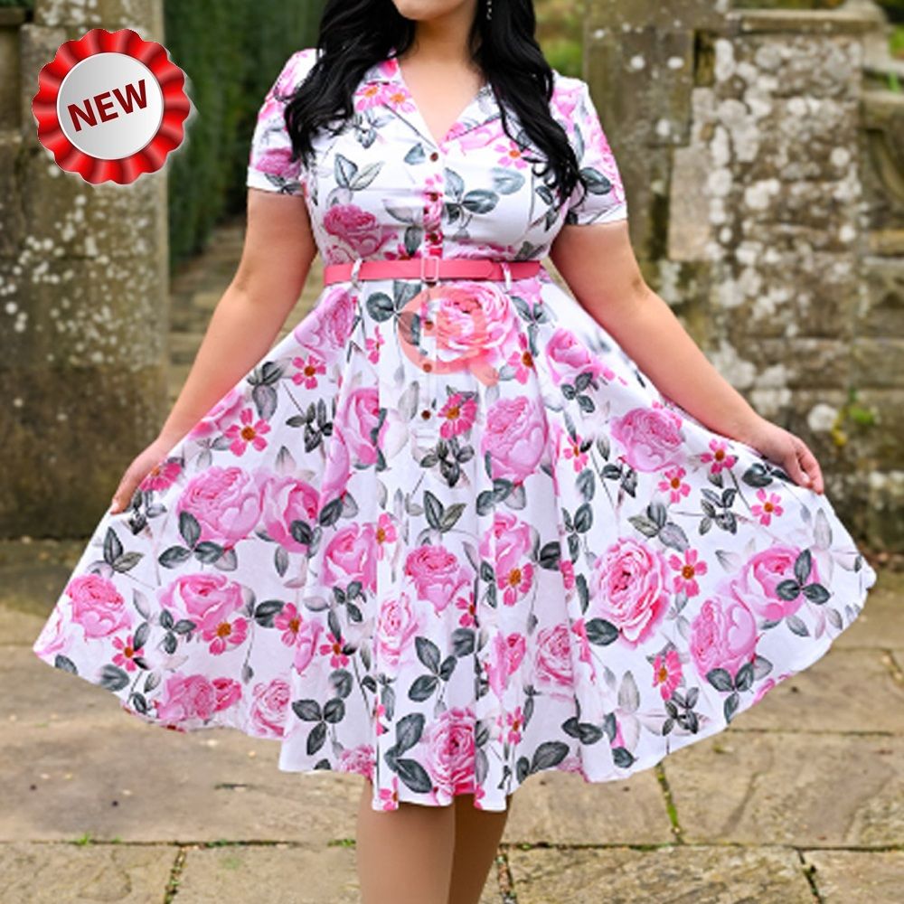 Hearts & Roses Luella Floral Swing Dress