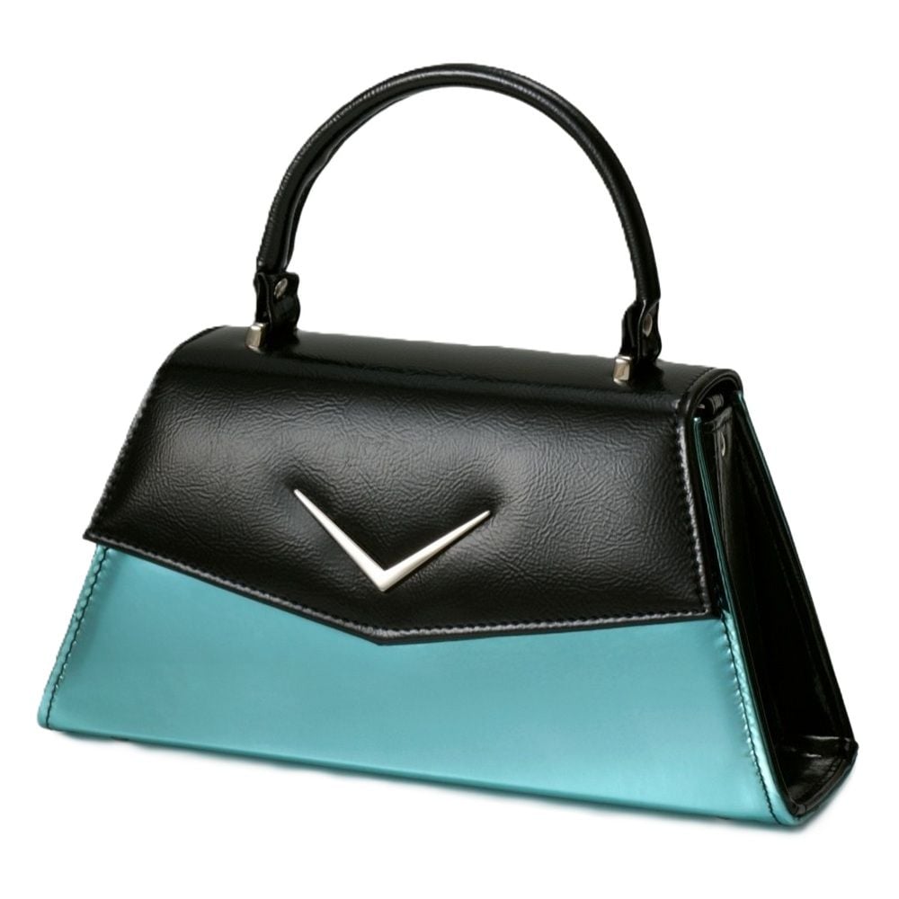Liquorbrand Chevron Handbag - Ice Blue