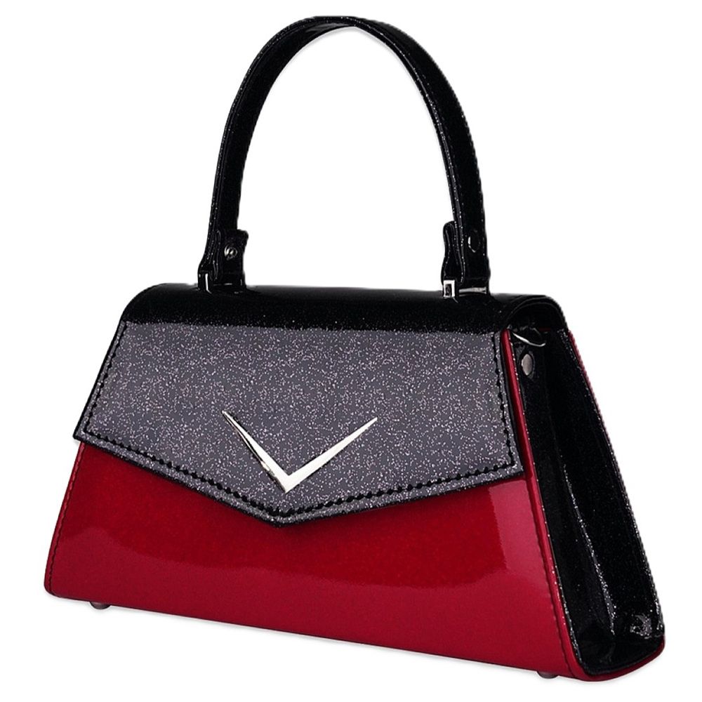 Liquorbrand Chevron Handbag - Ruby Red