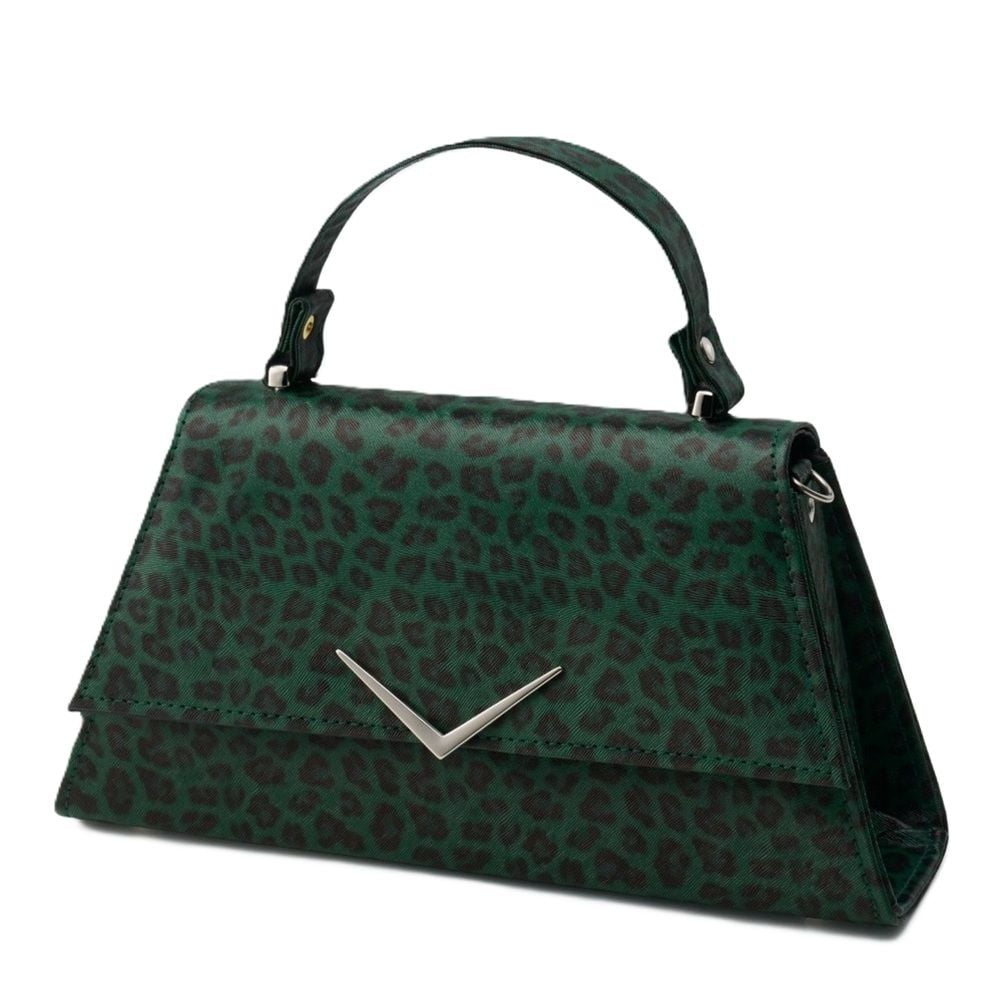 Liquorbrand Rumbler Handbag - Green Leopard