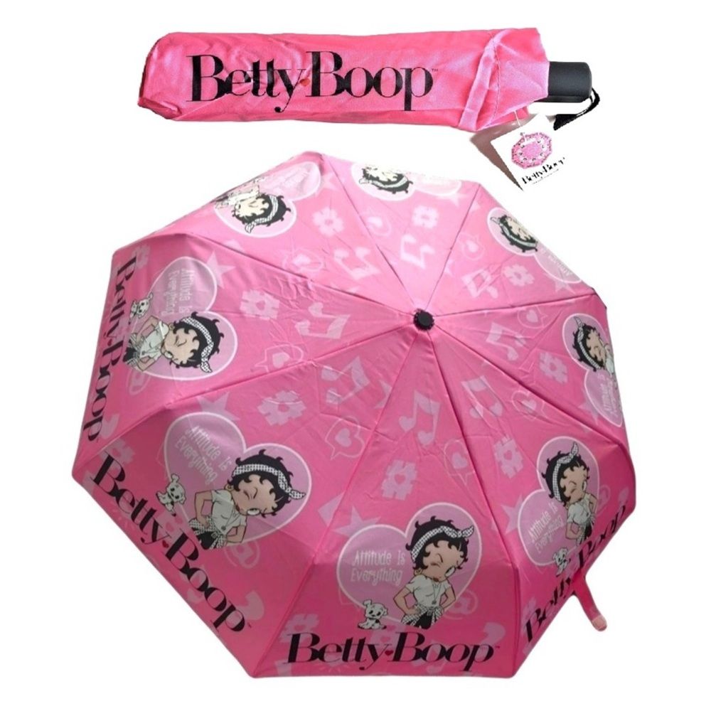 Betty Boop Compact Umbrella - Pink