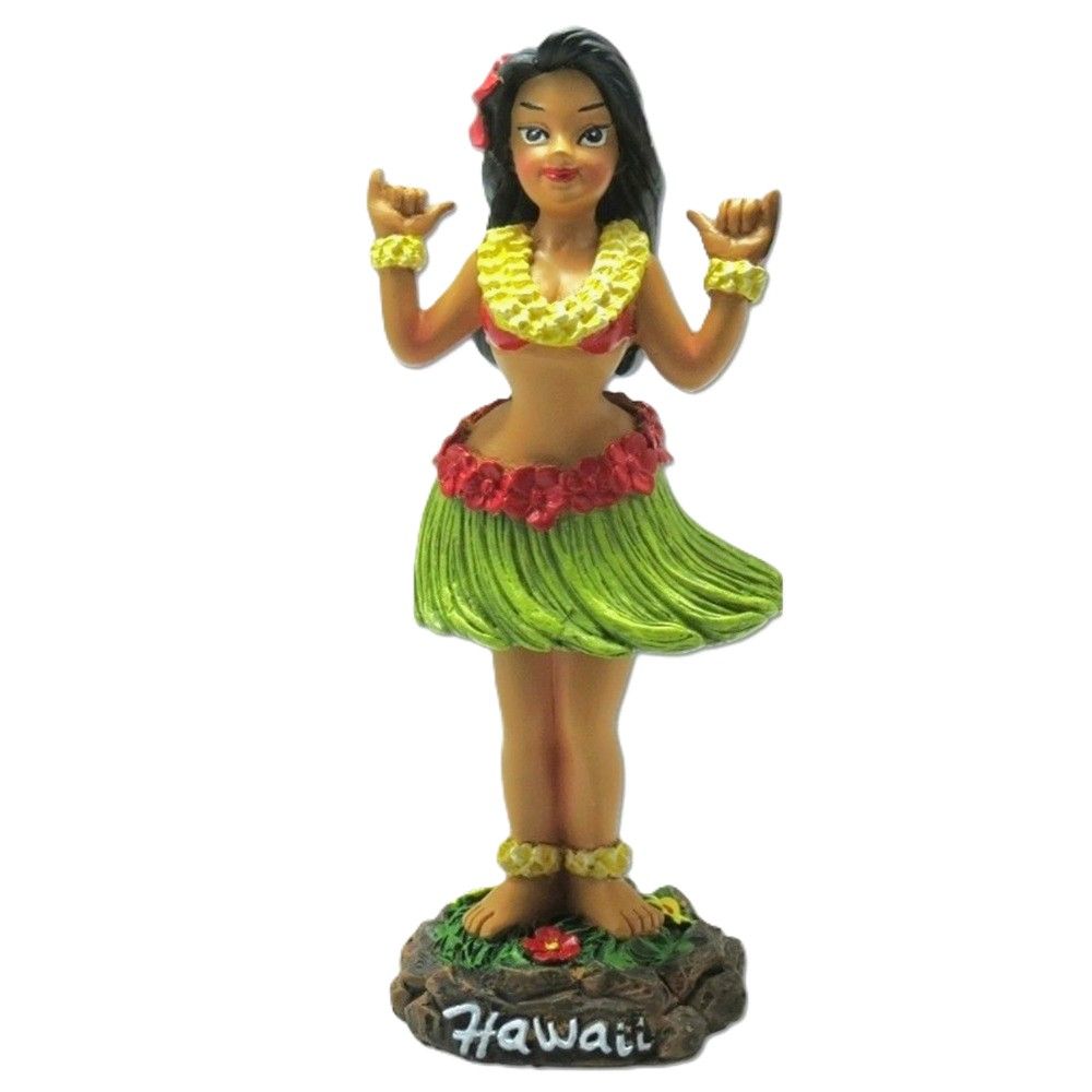4" Hawaiian Dashboard Hula Girl - Shaka Wahine
