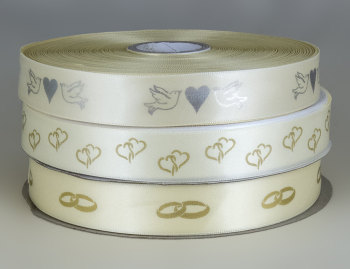 Ivory Wedding ribbon 25mm