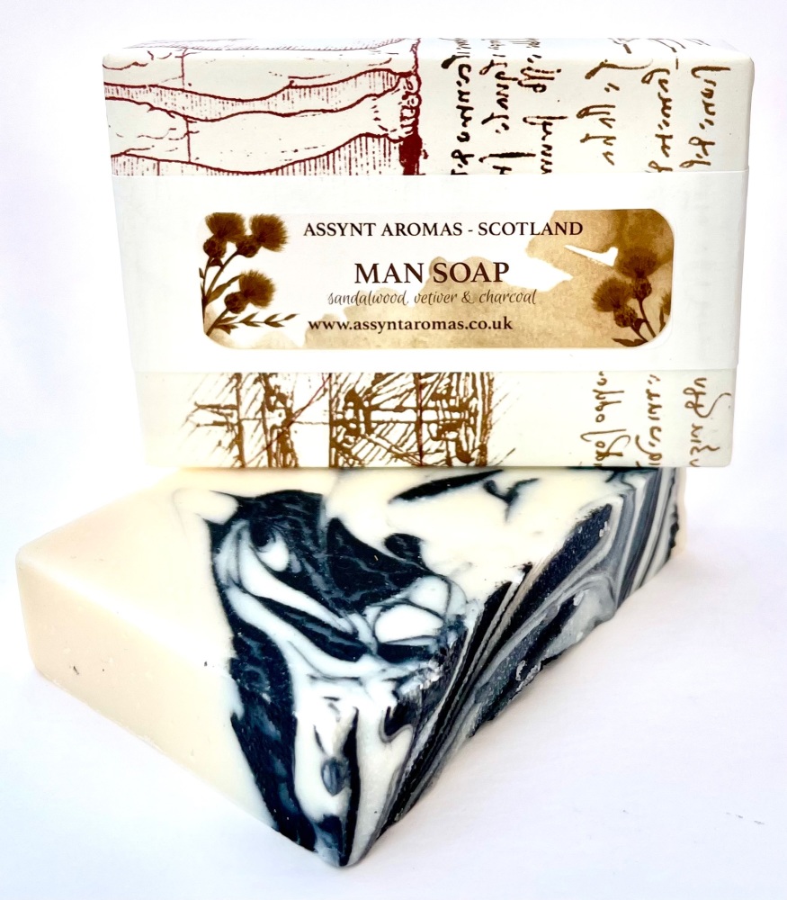 MAN SOAP - Sandalwood, Vetiver & Charcoal (click on picture for more info)