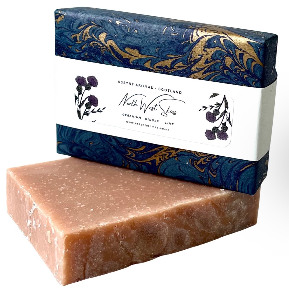 NORTH WEST SKIES - geranium, ginger & lime Handmade Soap (click on picture for more info)