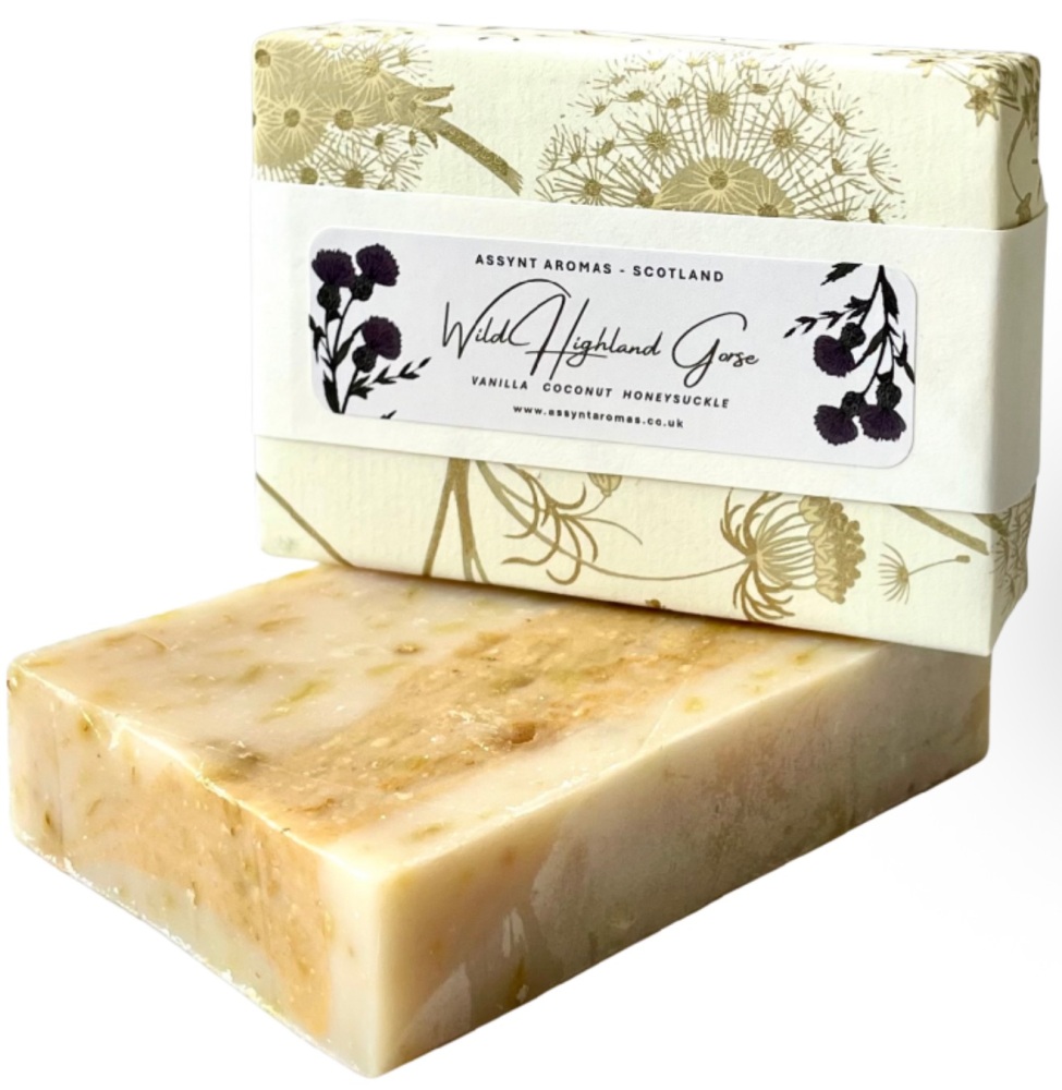 WILD HIGHLAND GORSE - vanilla, coconut & honeysuckle handmade soap (click on picture for more info)