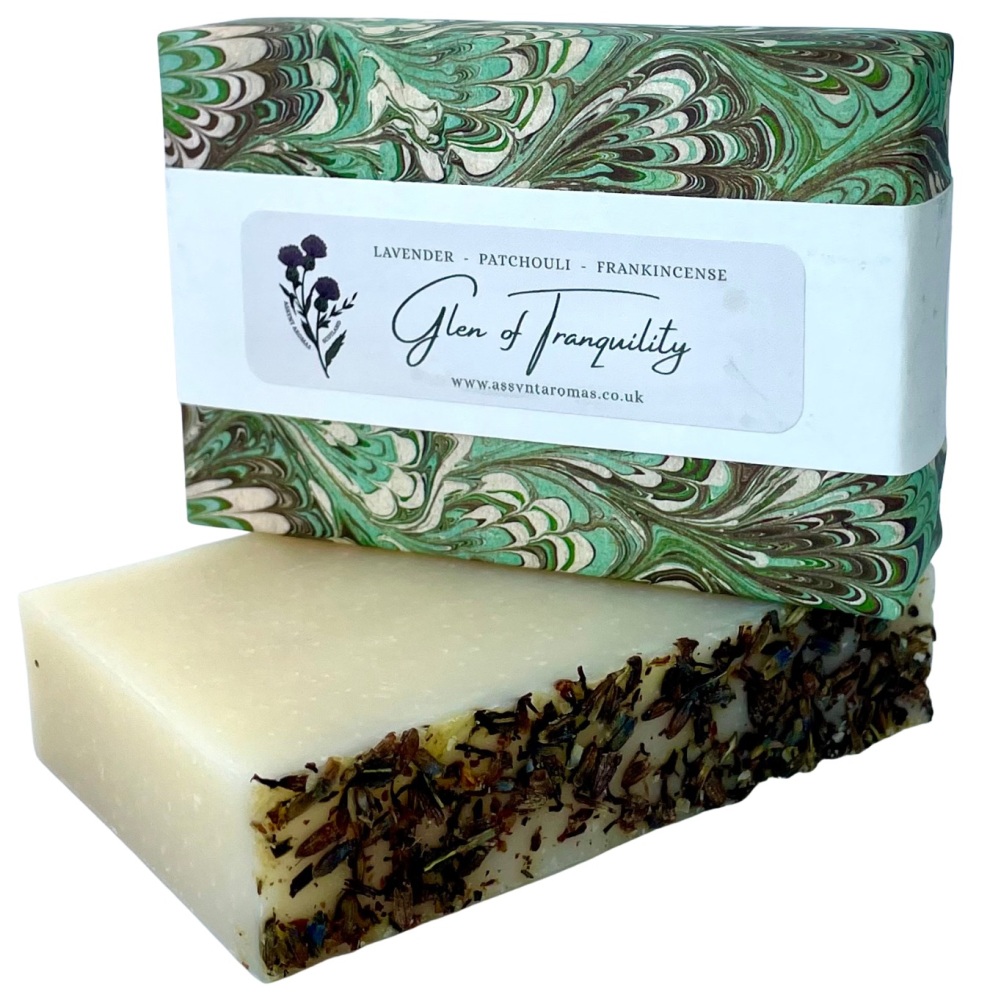 GLEN of TRANQUILITY - lavender, patchouli & frankincense  handmade soap (click on picture for more info)