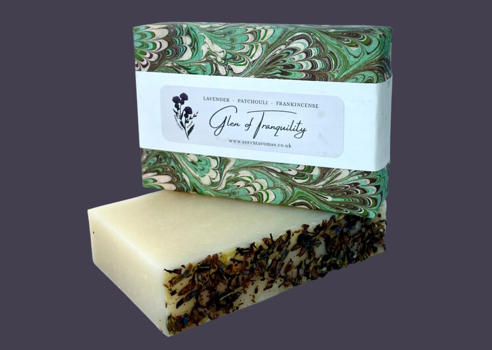 GLEN of TRANQUILITY - lavender, patchouli & frankincense  handmade soap