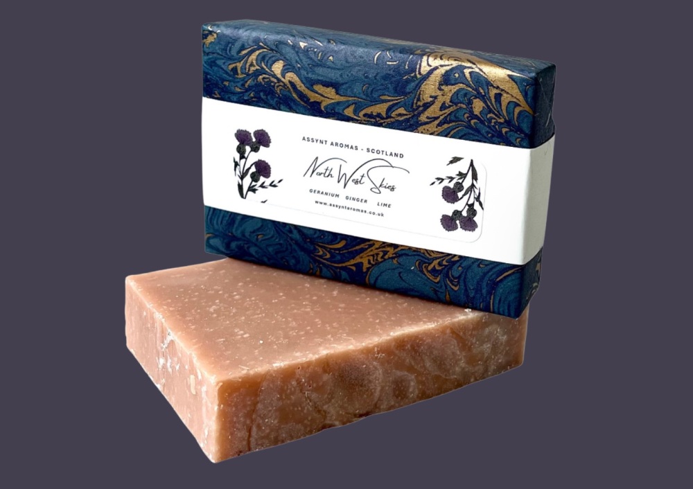 NORTH WEST SKIES - geranium, ginger & lime Handmade Soap