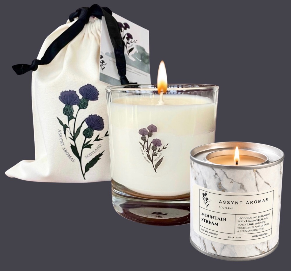 MOUNTAIN STREAM -  Assynt waterfalls Wailing Widow & Clashnessie inspired this energising blend. Essential oil of bergamot, lemongrass & lime