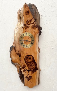 Tawny owl clock