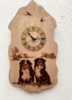 Bernese dog clock