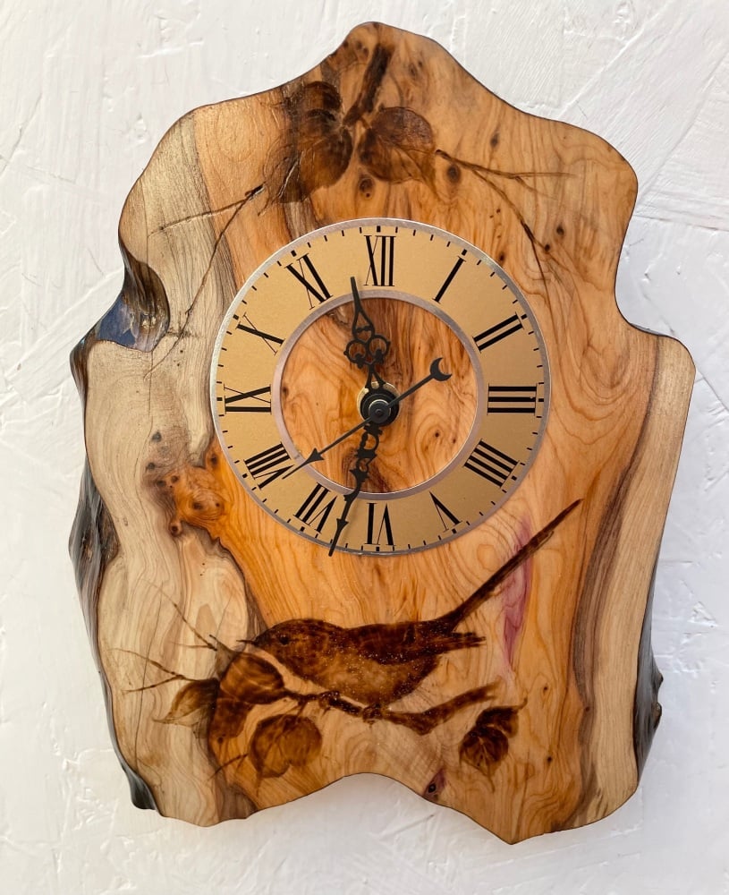 Long tailed tit clock