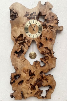 Burr Chestnut bird pendulum