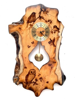 Barn Owl and garden birds pendulum