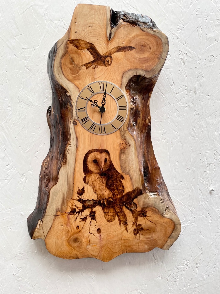 Barn owl clock