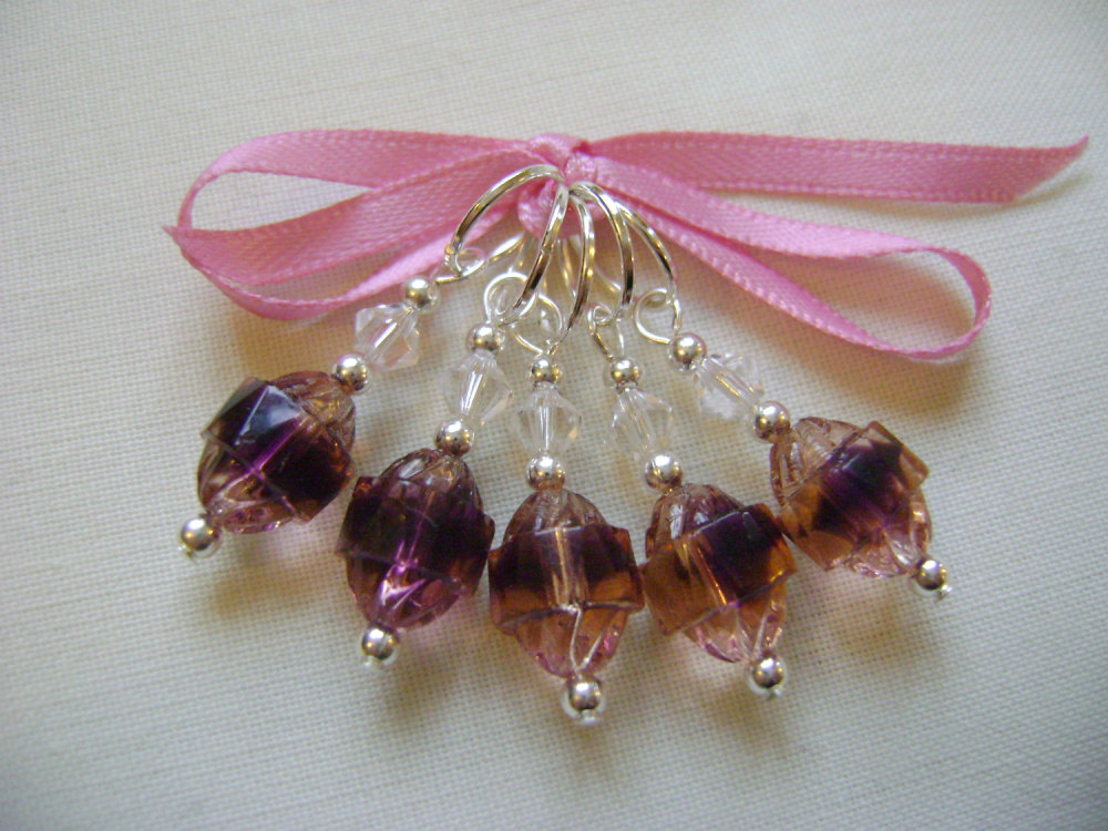 Rosaline Pink and Amethyst Faceted Turbine