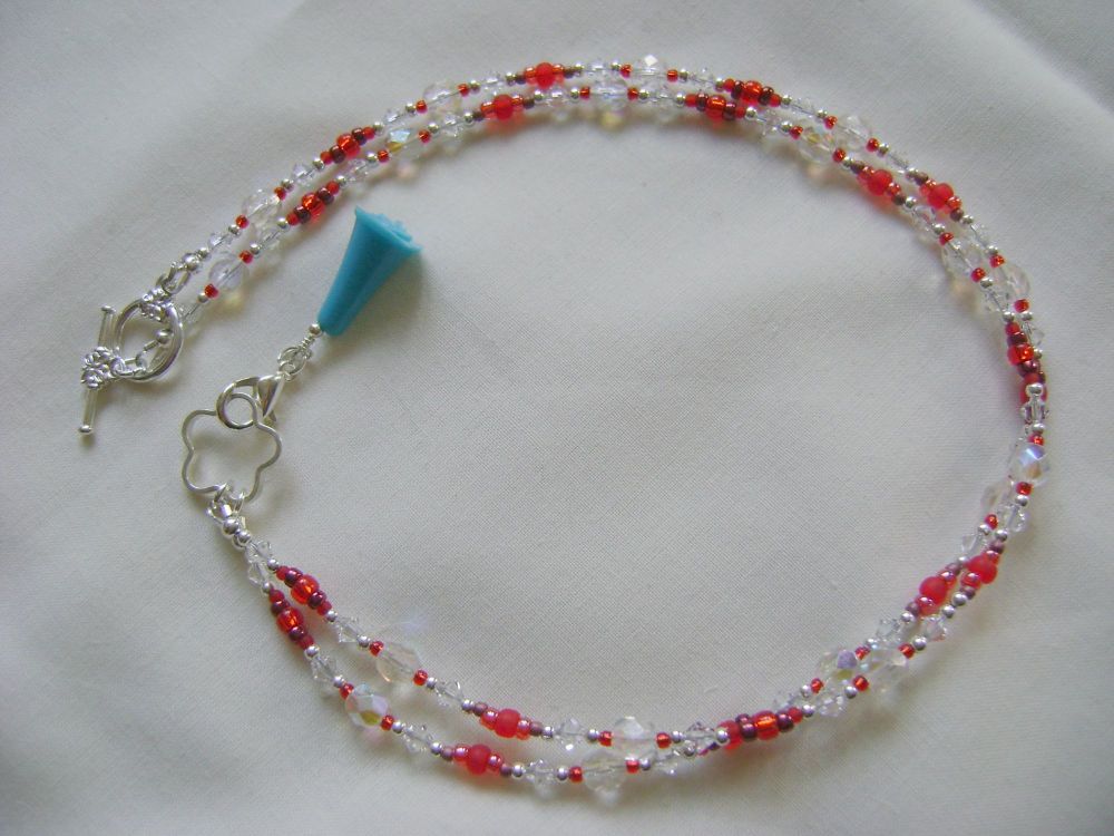 Scarlet Scissor Keeper/Stitch Marker Holder Necklace