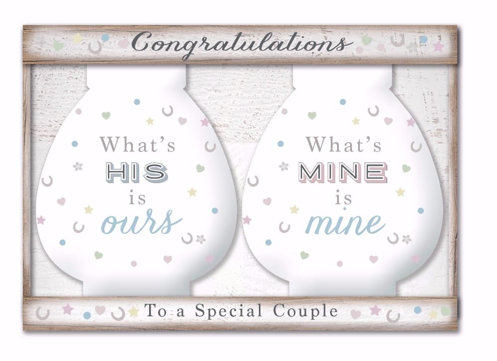 Whats his is ours, Whats mine is mine - money saving pots (pair)